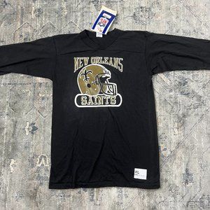 Deadstock New Orleans Saints Football Single Stitch Tee Size Xs/S